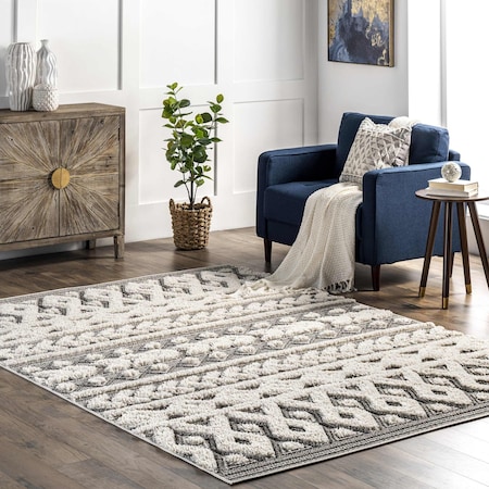 Nuloom Rebecca High Low Textured Shaggy Area Rug 4ft x 6ft OZTT01A-406